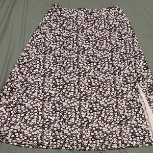 Flower print maxi skirt